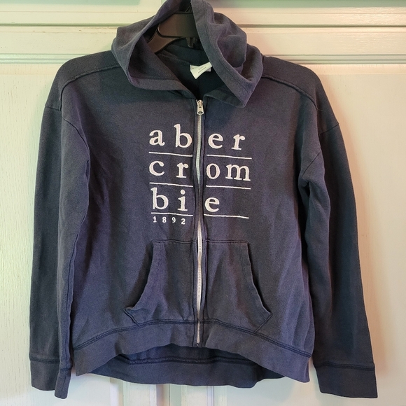 Abercrombie & Fitch Navy Blue Zip-up Hoodie - Picture 1 of 6